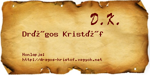 Drágos Kristóf névjegykártya