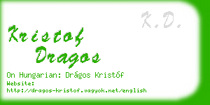 kristof dragos business card